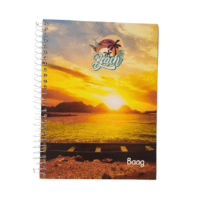 Caderno Universitário 15 Matérias 300 Folhas Baag - Tropical Beach Espiral Volta às Aulas