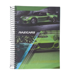 Caderno Universitário 10 Matérias 200 Folhas Máxima - Ferrari Verde Maxi Cards Espiral Volta às Aulas