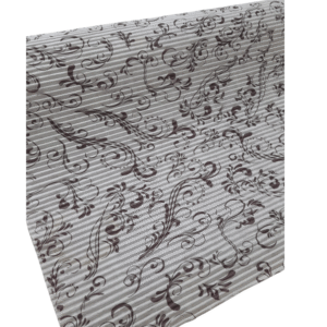 Papel Microondulado Branco Floral Arabesco 48x80 cm
