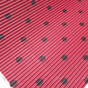Papel Microondulado Vermelho Poá Preto 48x80 cm