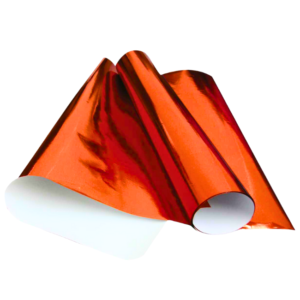 Papel Laminado Brilho 48x60cm Cor Vermelho - Folha Metalizada (Verso Branco) para Presentes, Festas, Artesanato e Origam