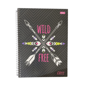 Caderno Universitário A4 1 Matéria 96 Folhas Foroni - Wild Free Espiral