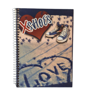 Caderno Universitário A4 1 Matéria 96 Folhas - Tênis Azul Espiral