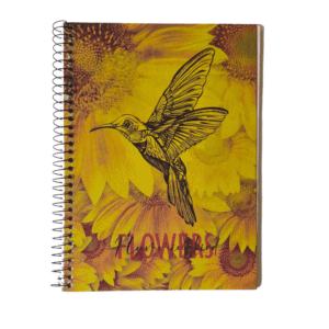 Caderno Universitário A4 1 Matéria 80 Folhas Máxima Cadernos - Birds & Flowers Espiral