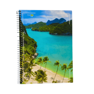 Caderno Universitário A4 1 Matéria 96 Folhas São Domingos - Praia Paradisíaca Espiral