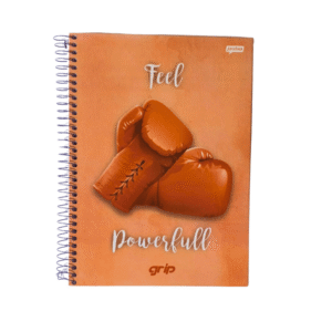 Caderno Universitário A4 1 Matéria 96 Folhas Jandaia - Feel Powerful Grip Espiral