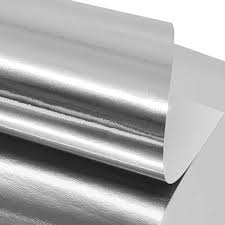 Papel Laminado Brilho 48x60cm Cor Prata - Folha Metalizada (Verso Branco) para Presentes, Festas, Artesanato e Origami
