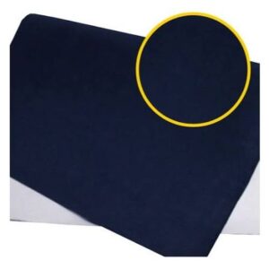 Papel Camurça Aveludado 40x60cm Cor Azul Marinho - Folha de Papel Velvet para Embalagens de Luxo, Artesanato e Convites