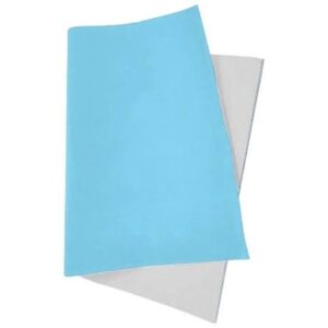 Papel Camurça Aveludado 40x60cm Cor Azul Claro - Folha de Papel Velvet para Embalagens de Luxo, Artesanato e Convites